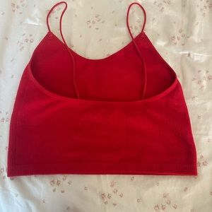 Red crop top